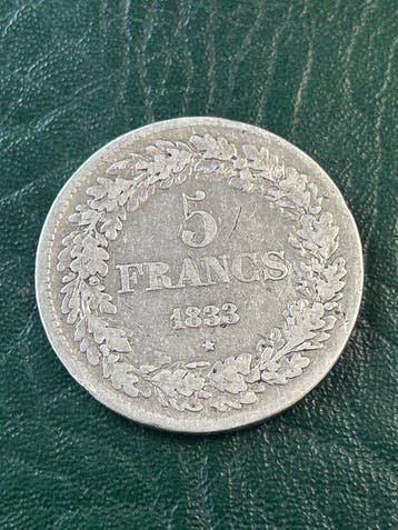 België. Leopold I. 5 Francs 1833 (Zonder minimumprijs)