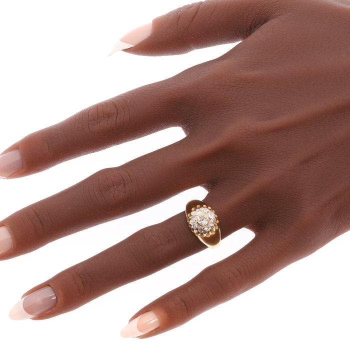 Ring - 18 karaat Geel goud - 0.70ct. tw. Diamant, Bijoux, Sacs & Beauté, Bagues