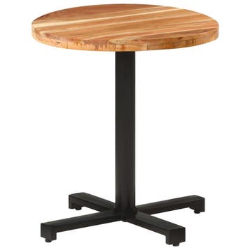 vidaXL Bistrotafel rond Ø70x75 cm massief acaciahout, Verzenden, Nieuw