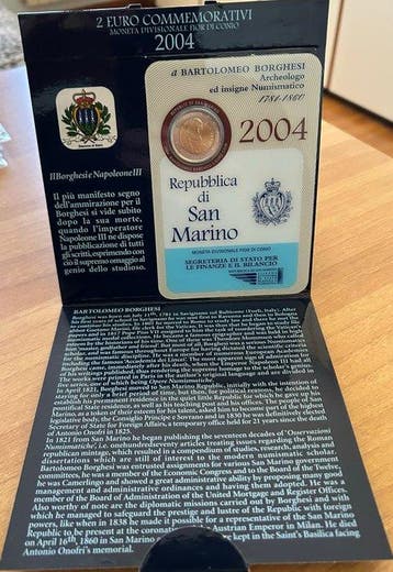 San Marino. 2 Euro 2004 Bartolomeo Borghesi (Zonder