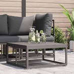vidaXL Buiten Meubilair Zwart 70 x 70 x 32 cm Metaal, Tuin en Terras, Verzenden, Nieuw