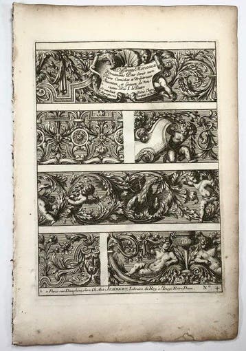 Complete suite of 6 plates by Jean le Pautre (1618-1682) -