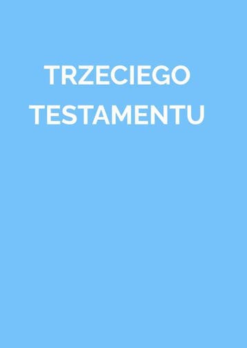 Trzeciego Testamentu | Anna Maria Hosta | Nieuw, Verzenden, Nieuw, Anna Maria Hosta