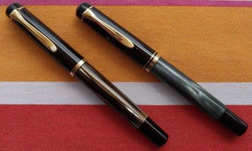 Pelikan - M200 Old Style set blue and tortoise and pen case, Nieuw