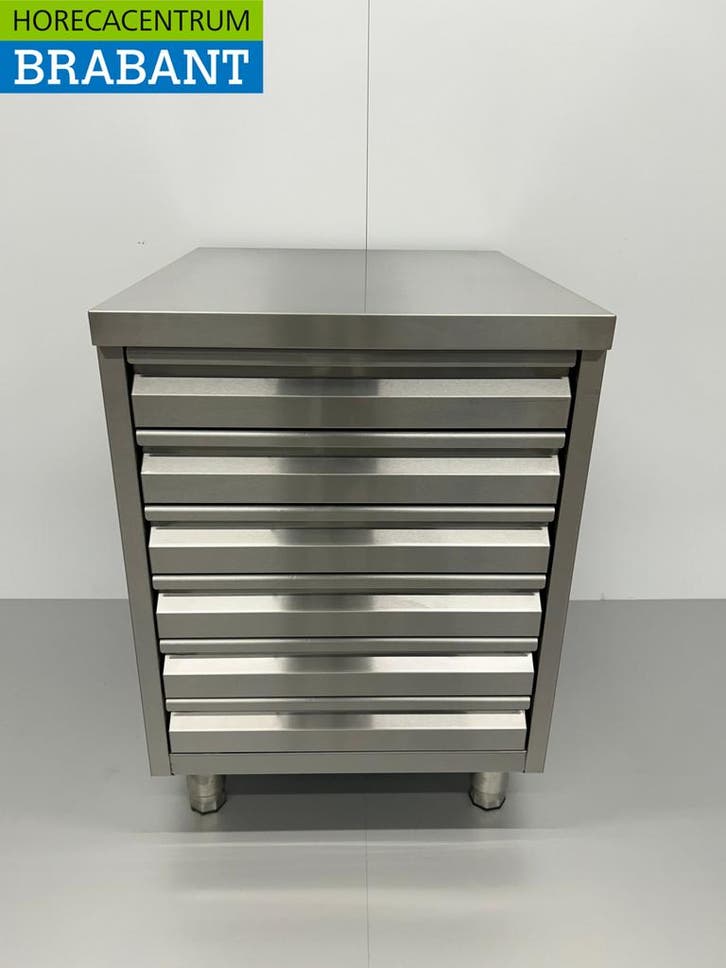 Armoire de travail en acier inoxydable Armoire à tiroirs 6, Zakelijke goederen, Horeca | Overige, Verzenden