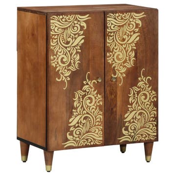 vidaXL Dressoir Bruin 60 x 33 x 75 cm Massief Mango Hout, Verzenden