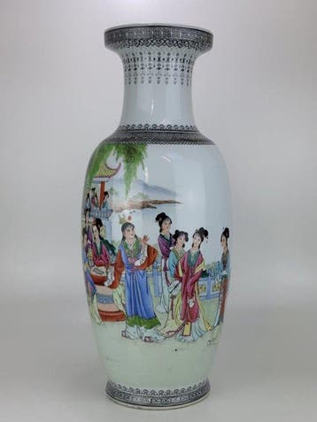 Vaas - Porselein - China - De twaalf schoonheden van Jinling