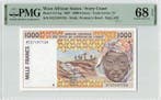 1997 West African States 1000 Francs Ivory Coast Pick 111..., Postzegels en Munten, Verzenden, België