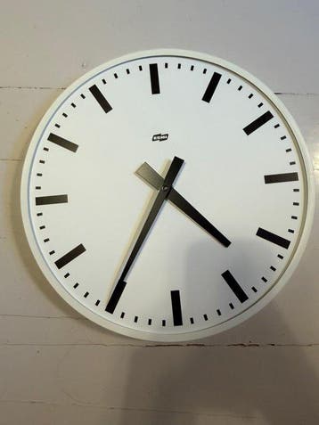 Wandklok - Industrial Metaal - 1960-1970 - Vintage Finse