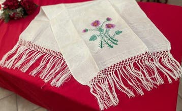 ricami fatti a mano a motivi floreali - Handdoek (6) - 112