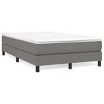 vidaXL Boxspring met matras stof donkergrijs 120x190 cm, Verzenden, Nieuw