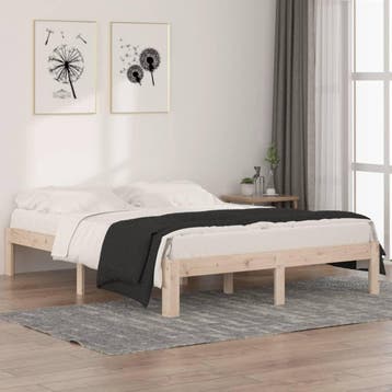 vidaXL Bedframe massief hout 150x200 cm, Verzenden