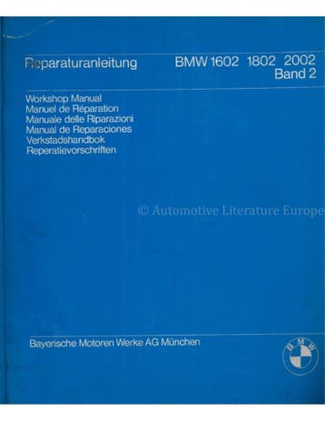 1973 BMW 1602 | 1802 | 2002 WERKPLAATSHANDBOEK NEDERLANDS