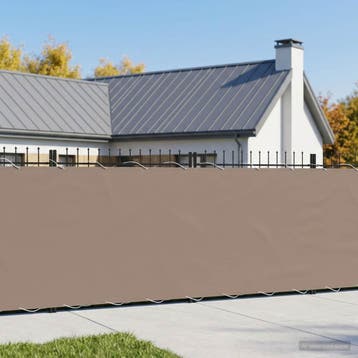 vidaXL Balkonscherm 1,8 x 15 m Stof met PU-coating Taupe, Verzenden