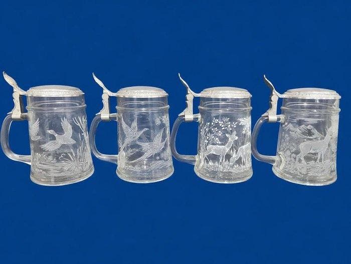 Kruik (4) - Glas, Tin, Antiquités & Art, Curiosités & Brocante