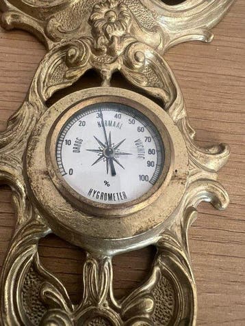 Barostar Contra-barometer - Messing, Glas - Messing, Antiek en Kunst, Curiosa en Brocante
