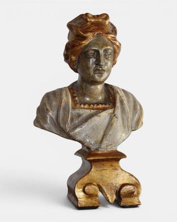 sculptuur, senza titolo - 34 cm - Polychroom hout, Antiek en Kunst, Antiek | Keramiek en Aardewerk