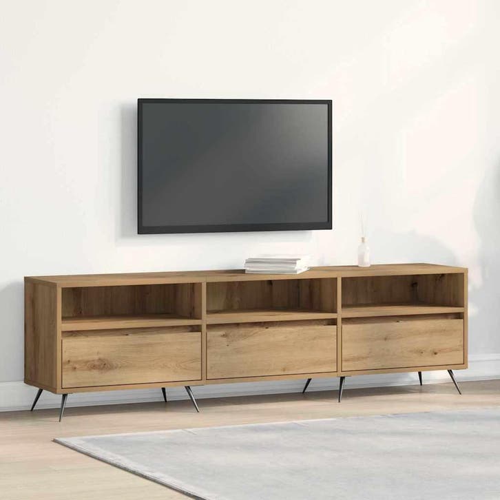 vidaXL TV Kast artisanaal eikenkleurig 150 x 30 x 44,5 cm, Huis en Inrichting, Kasten |Televisiemeubels, Nieuw, Verzenden