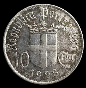 Portugal. Silver 10 Escudos (Battle of Ourique) Coin 1928