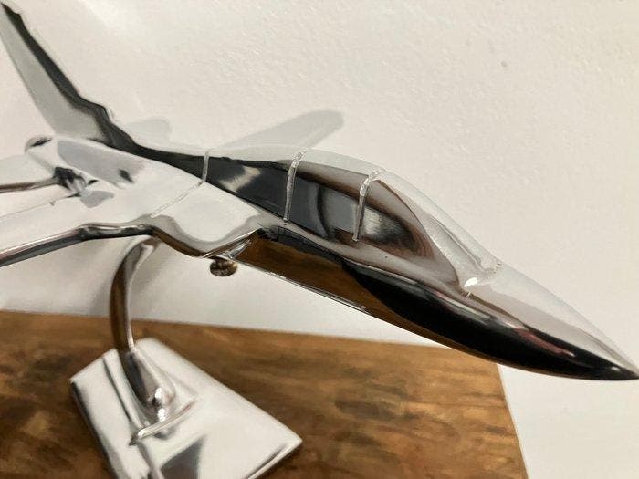 Modelvliegtuig - Gepolijst staal chrome - Tornado F3, Antiek en Kunst, Kunst | Designobjecten