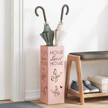 vidaXL Regen Paraplu Stand met opslag Roze 15,5 x 15,5 x 49, Verzenden, Nieuw