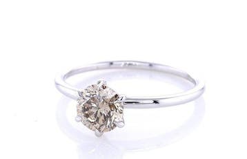 Zonder minimumprijs - Ring - 14 karaat Witgoud - 1.01ct. tw.