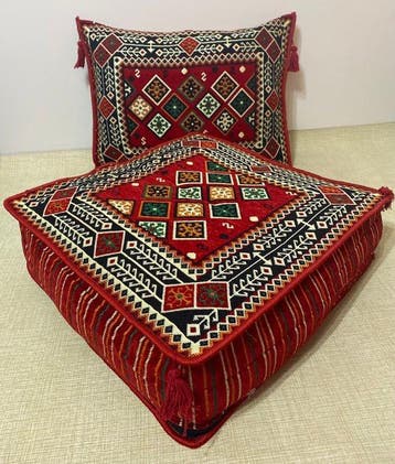 Kelim - 60 cm - 60 cm - Pouf et oreiller