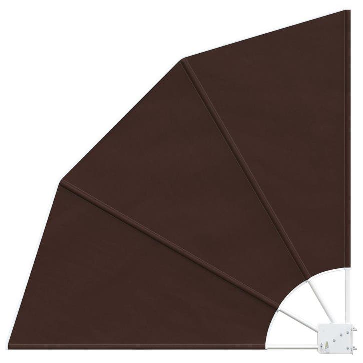vidaXL Balkon Privacy Scherm 140 x 140 cm Polyester Bruin, Jardin & Terrasse, Parasols, Envoi
