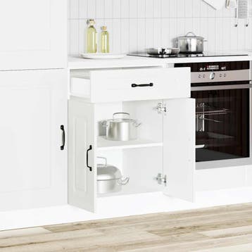 vidaXL Onderkast Kalmar bewerkt hout wit, Verzenden, Nieuw