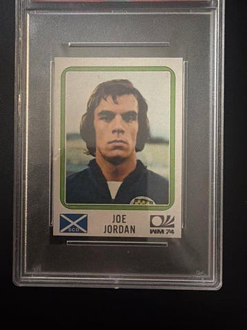 1974 Panini WC München 74 Joe Jordan - PSA 6 Graded sticker, Nieuw