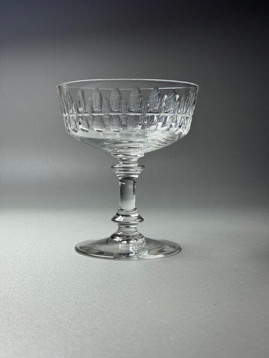 Val Saint Lambert - Champagneglas (6) - Service THÉODORA -, Antiquités & Art, Antiquités | Verre & Cristal