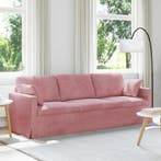 vidaXL bank / zetel Roze 228 x 78 x 80 cm Fluweel, Verzenden