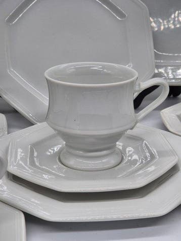 Gallo Design – Kaffee-Gedeck – Porzellan-Set mit oktogonaler