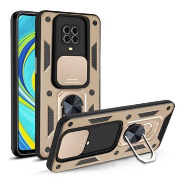 Xiaomi Redmi Note 9 Pro Max - Armor Hoesje met Kickstand en, Verzenden