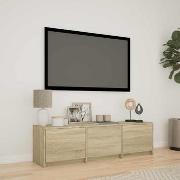 vidaXL TV-kast met LED Sonoma Eik 140 x 34 x 40 cm, Verzenden, Nieuw