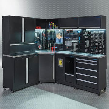 Datona Werkplaatsinrichting PREMIUM met RVS werkblad 410 cm, Ophalen of Verzenden