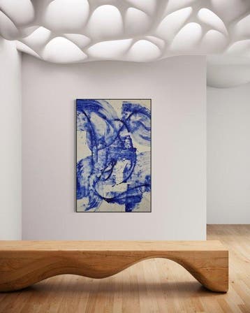 Timo Wedell - Rhythmic Blue Echoes - XXL - Abstract Klein