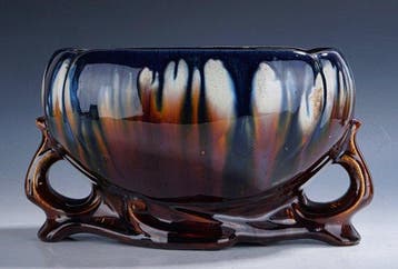 Faienceries de Thulin - Schaal - Art Deco Jardiniere met