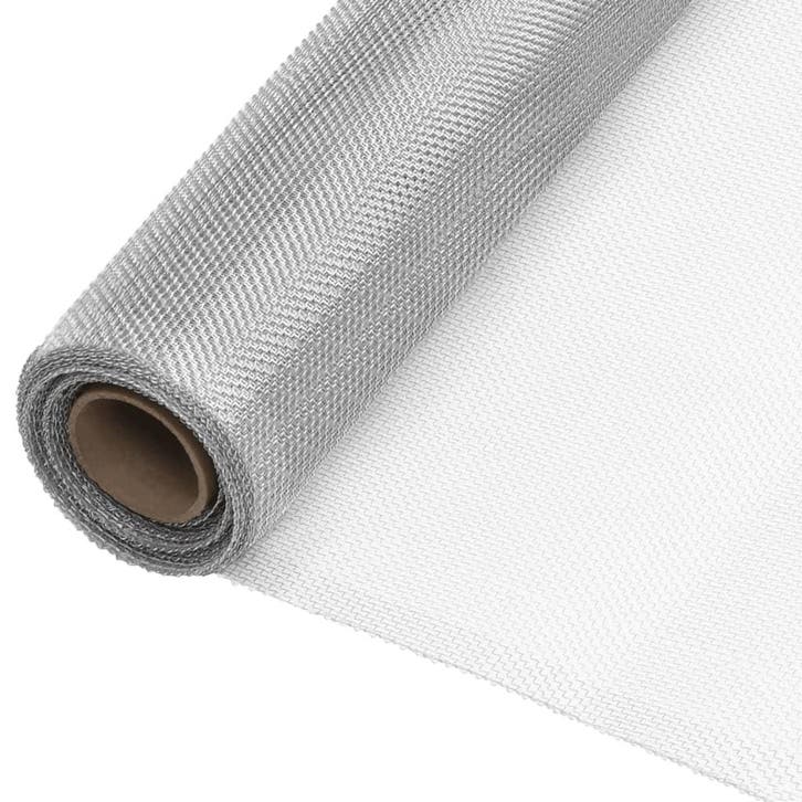 vidaXL Gaas 80x1000 cm aluminium zilverkleurig, Tuin en Terras, Tuinhekken en Hekwerk, Nieuw, Verzenden