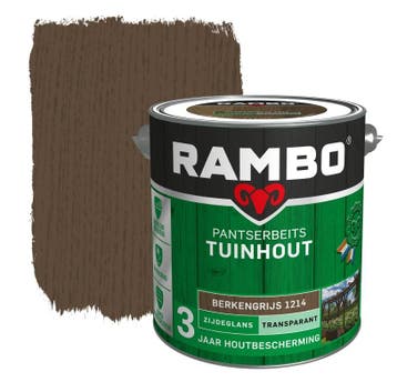Rambo Pantserbeits Tuinhout Zijdeglans Berkengrijs 2.5L, Verzenden