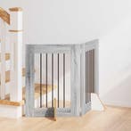 vidaXL Hondenhek met standaarden 2 pcs Grijs sonoma 60 x 60, Verzenden