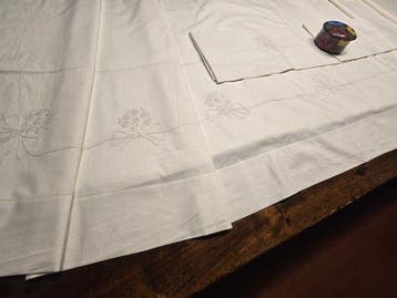 Laken (3) - 230 cm - 270 cm - Antieke uitzet, Antiquités & Art