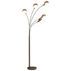 vidaXL Lamp staand 5xE14 200 cm zilverkleurig, Verzenden, Nieuw