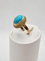 Ring - 18 karaat Geel goud Turquoise, Nieuw