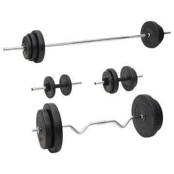 vidaXL Halterset met gewichten 90 kg, Verzenden