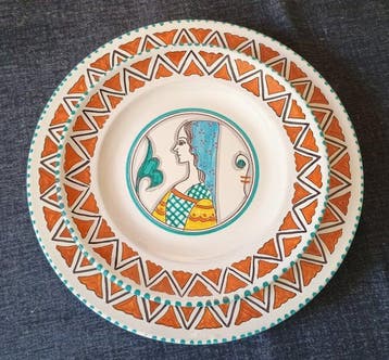 Cecconi Orvieto - Tafelservies (18) - Majolica - Met de hand