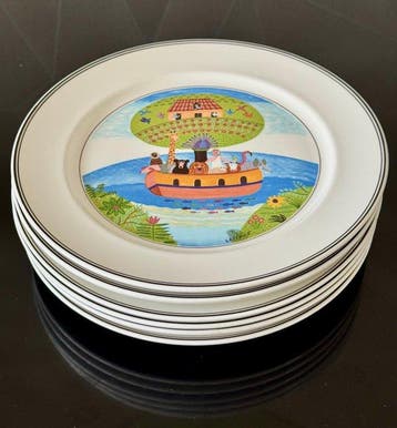 Villeroy & Boch - Laplau - Bord (6) - Keramiek - Plas 26.5d, Antiek en Kunst