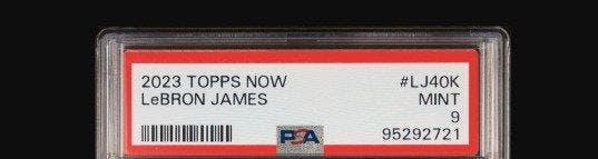 2023 Topps LeBron James #LJ40K - 40.000 Points Record - PSA, Collections, Autocollants