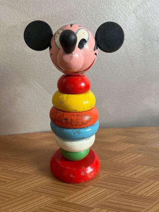 Giocattolo di legno - Speelgoed Topolino impilabile, Antiek en Kunst, Antiek | Overige Antiek