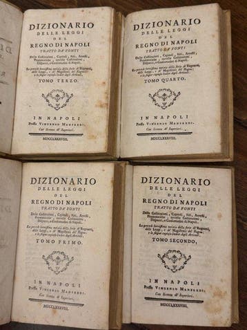 Vincenzo Manfredi - Dizionario delle leggi del Regno di
